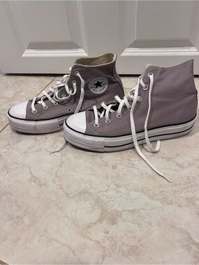 Converse High Top Platform Sneakers - Dusty Lavender